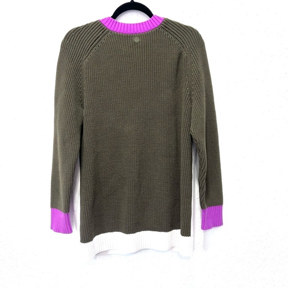 Talbots color block Purple and Brown Knit cardigan - Picture 8 of 10